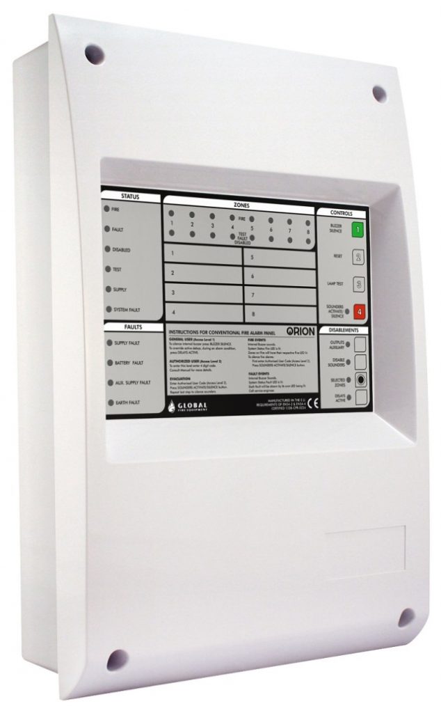 2 Zone Conventional Fire Alarm Control Panel Orion Global Fire Equipment 
